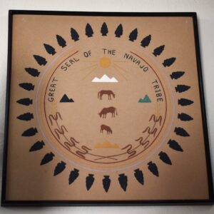 Sand Painting 25"X25" Great Seal Of the Navajo Tribe $SOLD