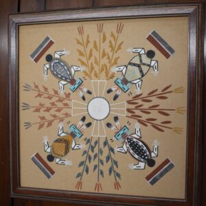 Sand Painting,13.5"x13" by Begay "Water Creature" $195