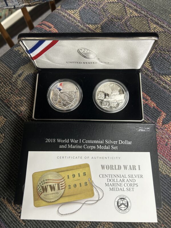 World War 1 Silver Coin Set $120 Marine Corp