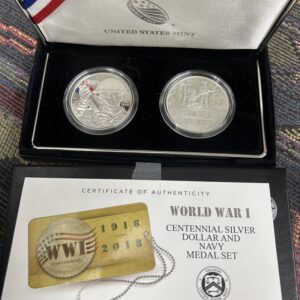 World War 1 Silver Dollar Set, Navy $120