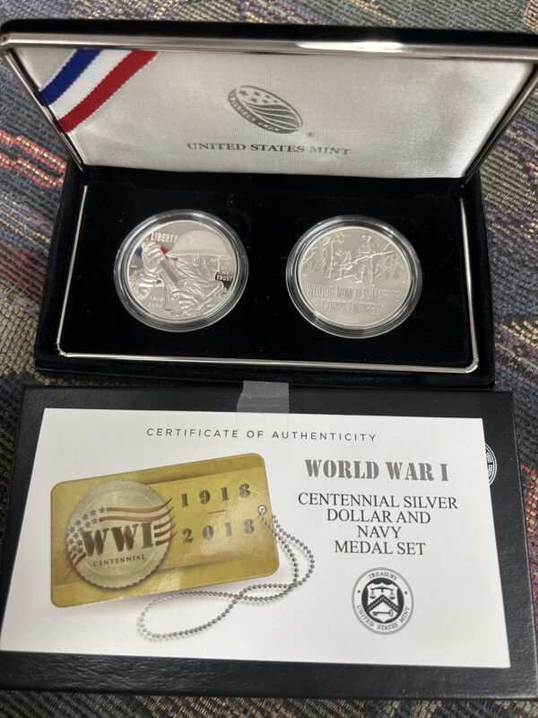 World War 1 Silver Dollar Set, Navy $120