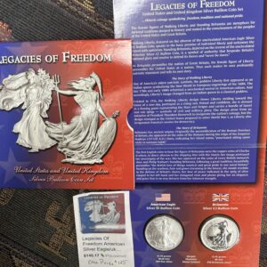 Legacies of Freedom Silver Dollar Set $125