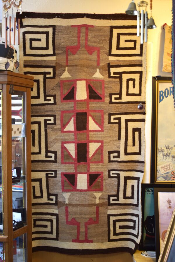 Antique Crystal Navajo Blanket 1930s 40x76 $1950